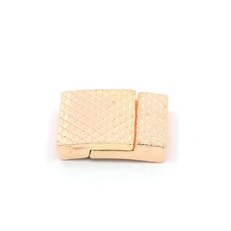 Flad magnet lås - Rosenguld 18 x 3 mm hul