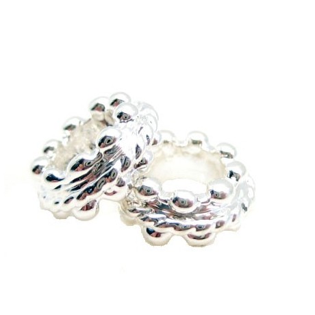 Flotte perler med stort hul 9 / 5 mm - 2 stk