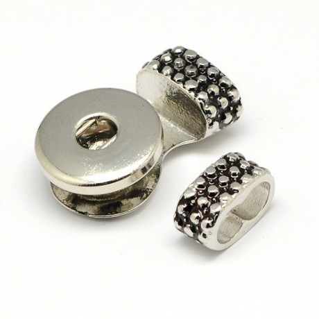 Tryk knap lås sølv