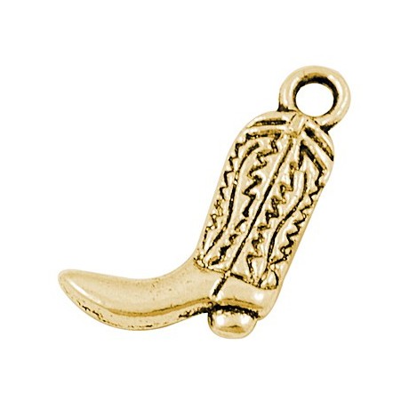 Cowboy støvler 19 mm guld - 2 stk