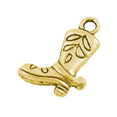 Cowboy støvler 16 mm Guld - 2 stk