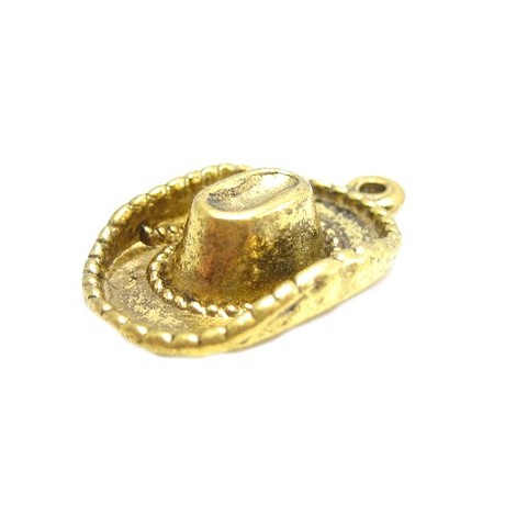 Cowboyhat 23 mm Antik guld