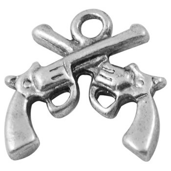 Pistol sølv 16 mm - 2 stk