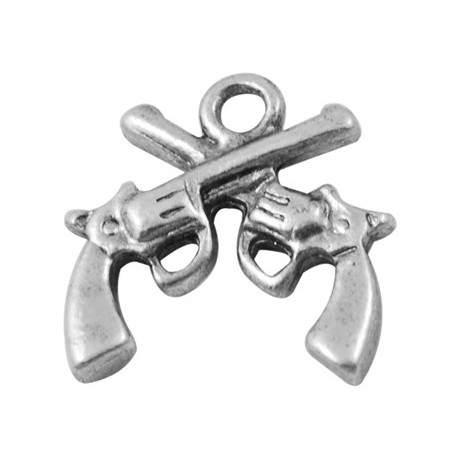 Pistol sølv 16 mm - 2 stk