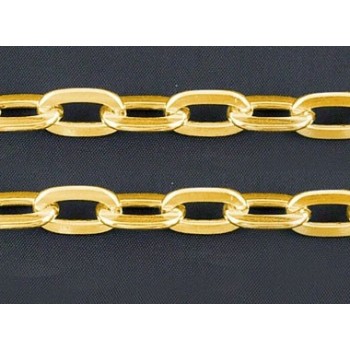 Mega kæde 15 x 9 mm guld -...