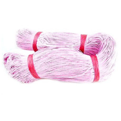 Bomulds knyttesnor 1 mm vokset - ROSA - 10 m