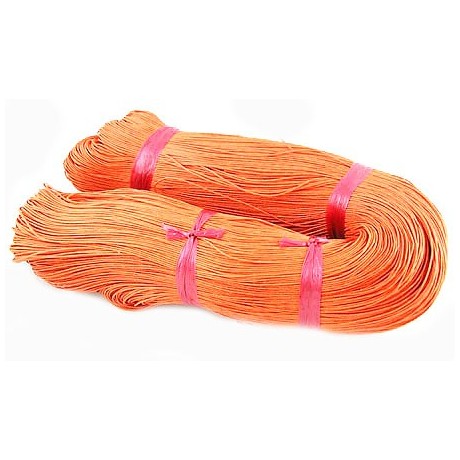 Bomulds knyttesnor 1mm vokset - Orange - 10m