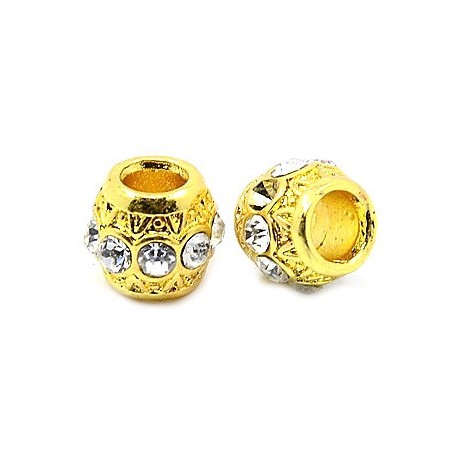 Led med stene guld - 11 / 5 mm