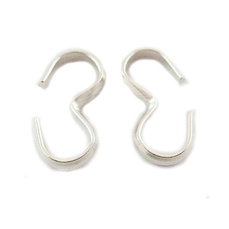 Forbindelses led sølv - 14 mm  -  10 stk