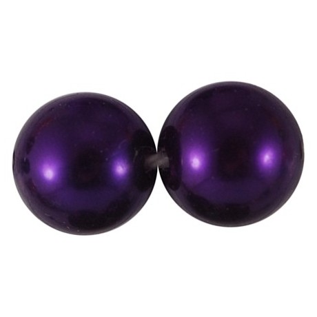 Julekugle 14mm -Lilla - 6 stk