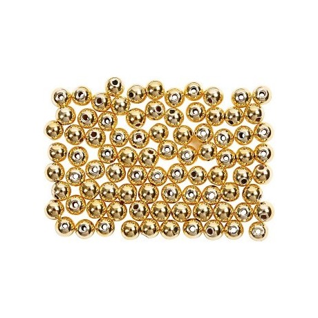 Julekugle guld voks perle 12mm -  guld - 8 stk