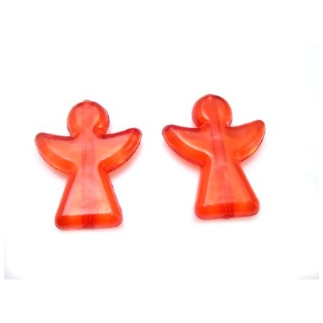 Akryl engle 23 mm - 2 stk Rød