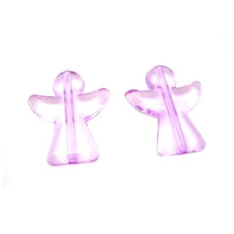 Akryl engle 23 mm - 2 stk Lys Lilla