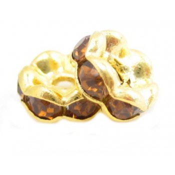 Guld rondel 6mm - mellem...