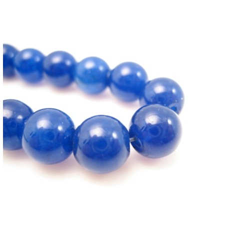 Jade blå 8 mm - 4 stk