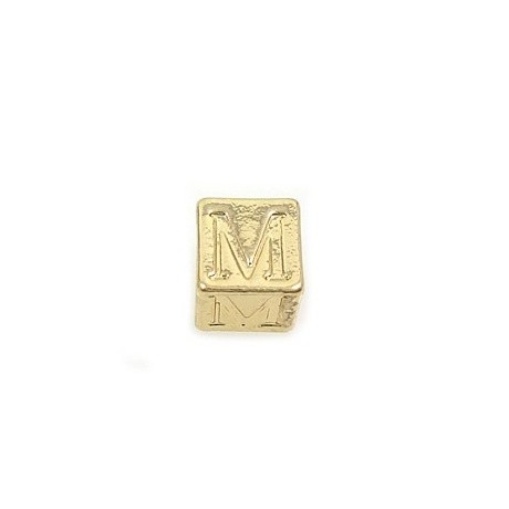 Bogstav  8 x 8 / 4,5 mm - Guld - M