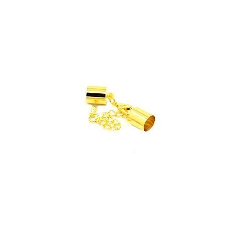Låsesæt med enderør guld indvendigt -  hul 4 mm
