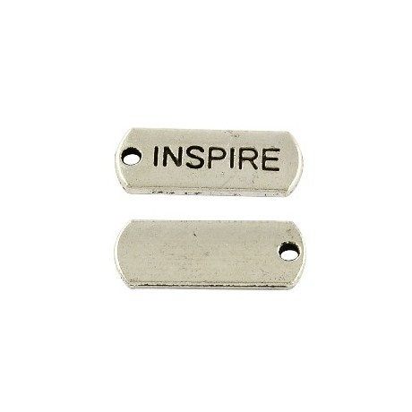 Vedhæng "INSPIRE"  21 mm - 2 stk - HOT