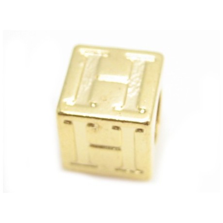Bogstav  8 x 8 / 4,5 mm - Guld - H