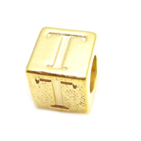 Bogstav  8 x 8 / 4,5 mm - Guld - T