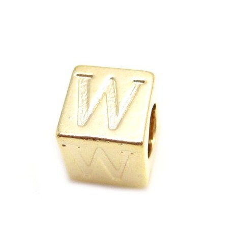 Bogstav  8 x 8 / 4,5 mm - Guld - W