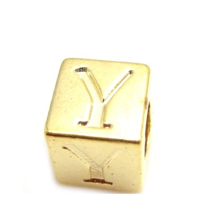 Bogstav  8 x 8 / 4,5 mm - Guld - Y