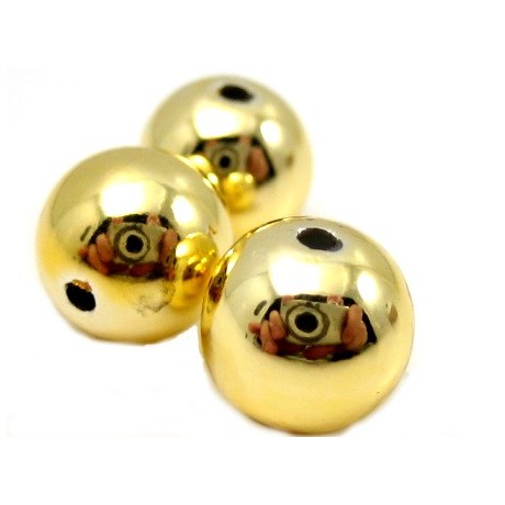 Voks perle 8 mm - guld - 8 stk