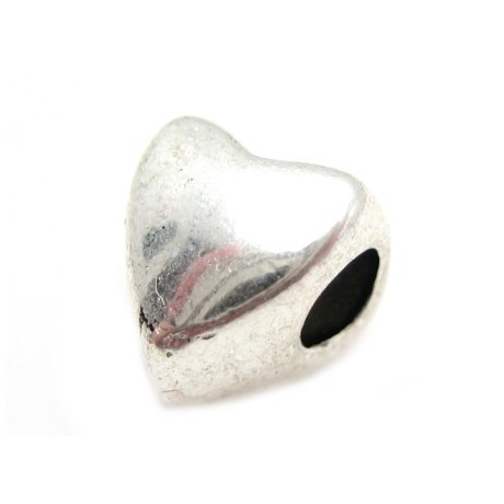 Smuk hjerte metal perle / led på 8 mm