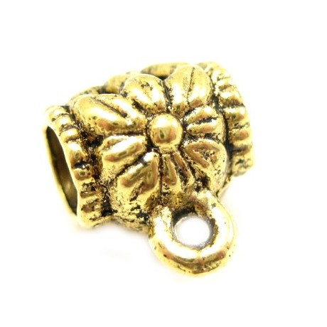 Guld plate vedhængsperle 8 mm / 4