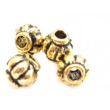 Guld perle 4 / 1 mm - 6 stk