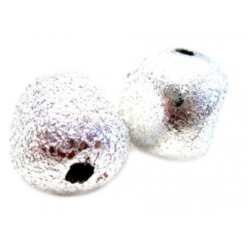 Silkebørstet sølv 12 mm - 2...