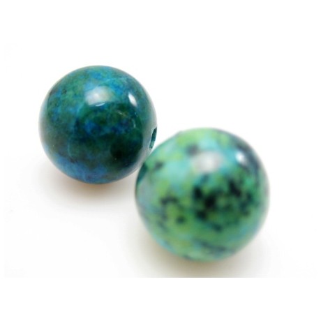 Chrysocolla sten 8 mm - 6 stk