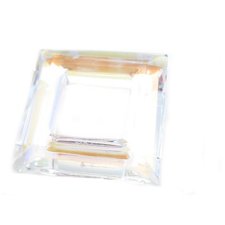 Cz glas firkant 30 mm i Krystal