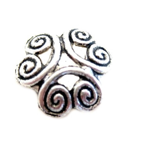 Sølv endekap 12mm - 2 stk