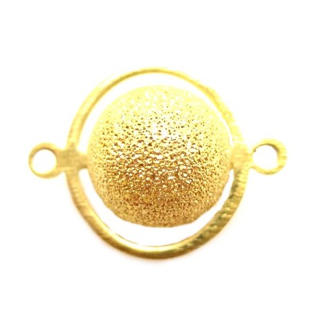 Guld plate stardust med 2 øjer 10 mm