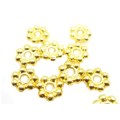 Mellem rondel guld 5mm - 10 stk