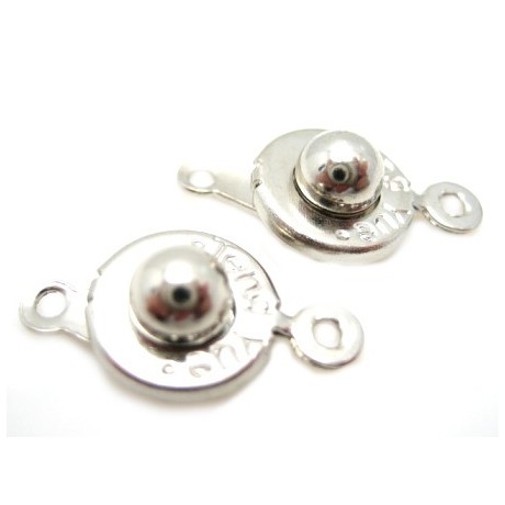 Tryklås 18mm sølv - 2 stk