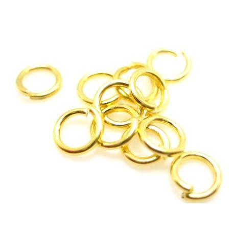 O-ring guldbelagt 5 mm indvendigt  - 20 stk.
