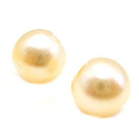 Voks perle 6mm creme  - 15 stk