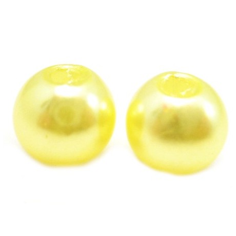 Voks perle 6mm gul - 15 stk