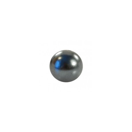 Voks perle 6 mm mørk grå - 15 stk
