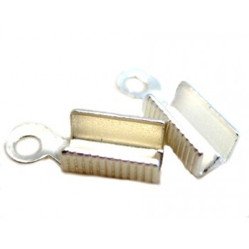 Klemmedup sølv 13mm - 4 stk