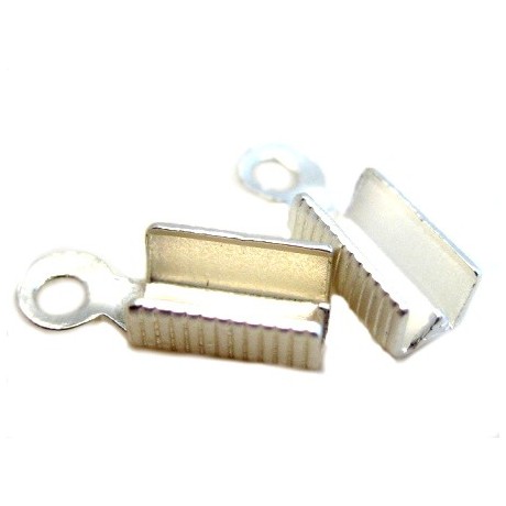 Klemmedup sølv 13mm - 4 stk