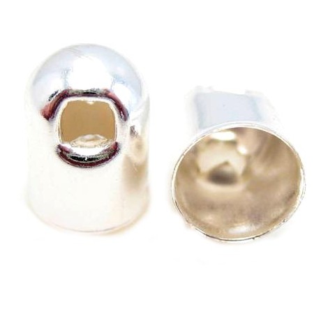 Forsølvet enderør 3,2  mm indvendig  - 4 stk