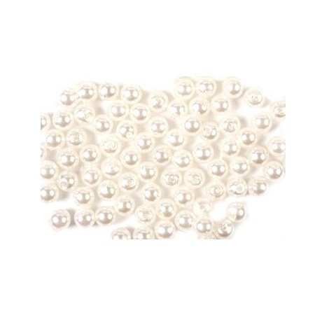 Voks perle 4 mm hvid - 10 stk