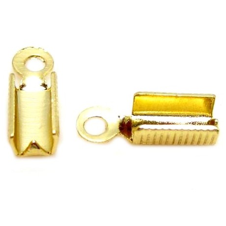 Klemmedup gylden 13mm -  4 stk