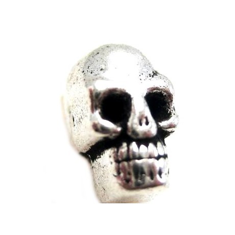 Skelet hoveder i tibetansk sølv - 2 stk