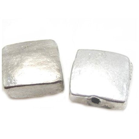 Smart firkantet metal perle 14 mm