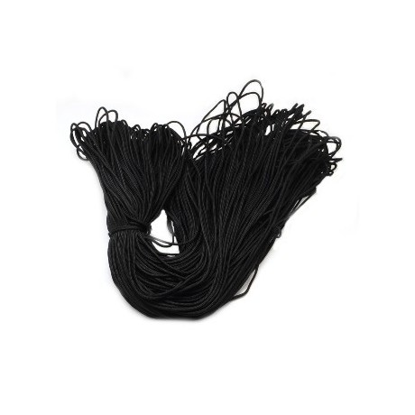 Faldskærmsline 2,5 mm sort  - 1 m løbende