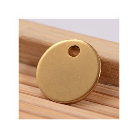 Tag i stål med guld belægning 8 mm - 2STK